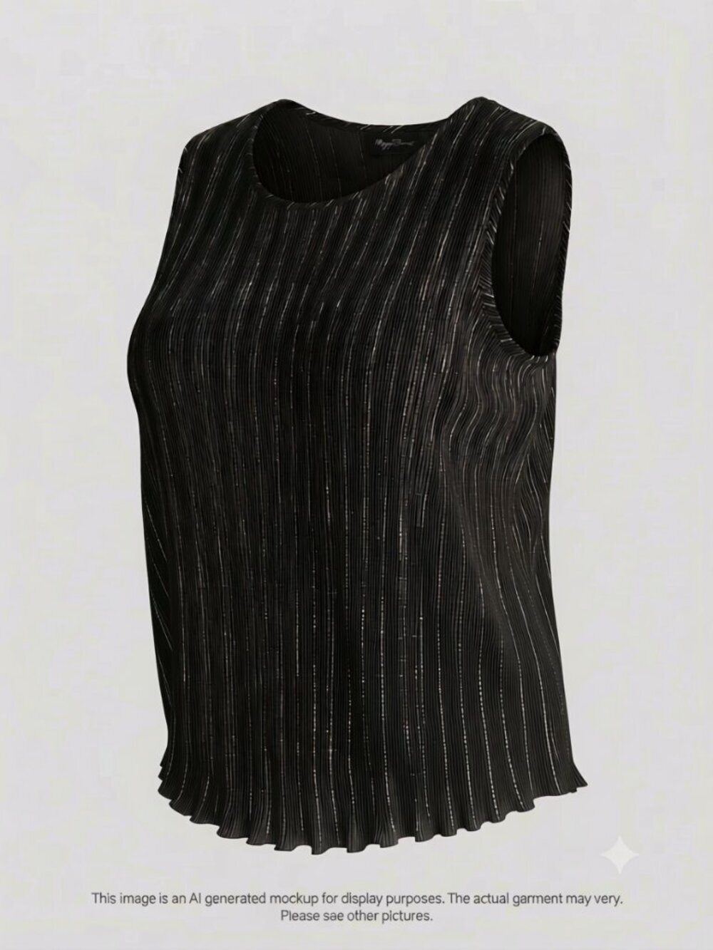 Maggy London Black Top with Gold Metallic Stripes